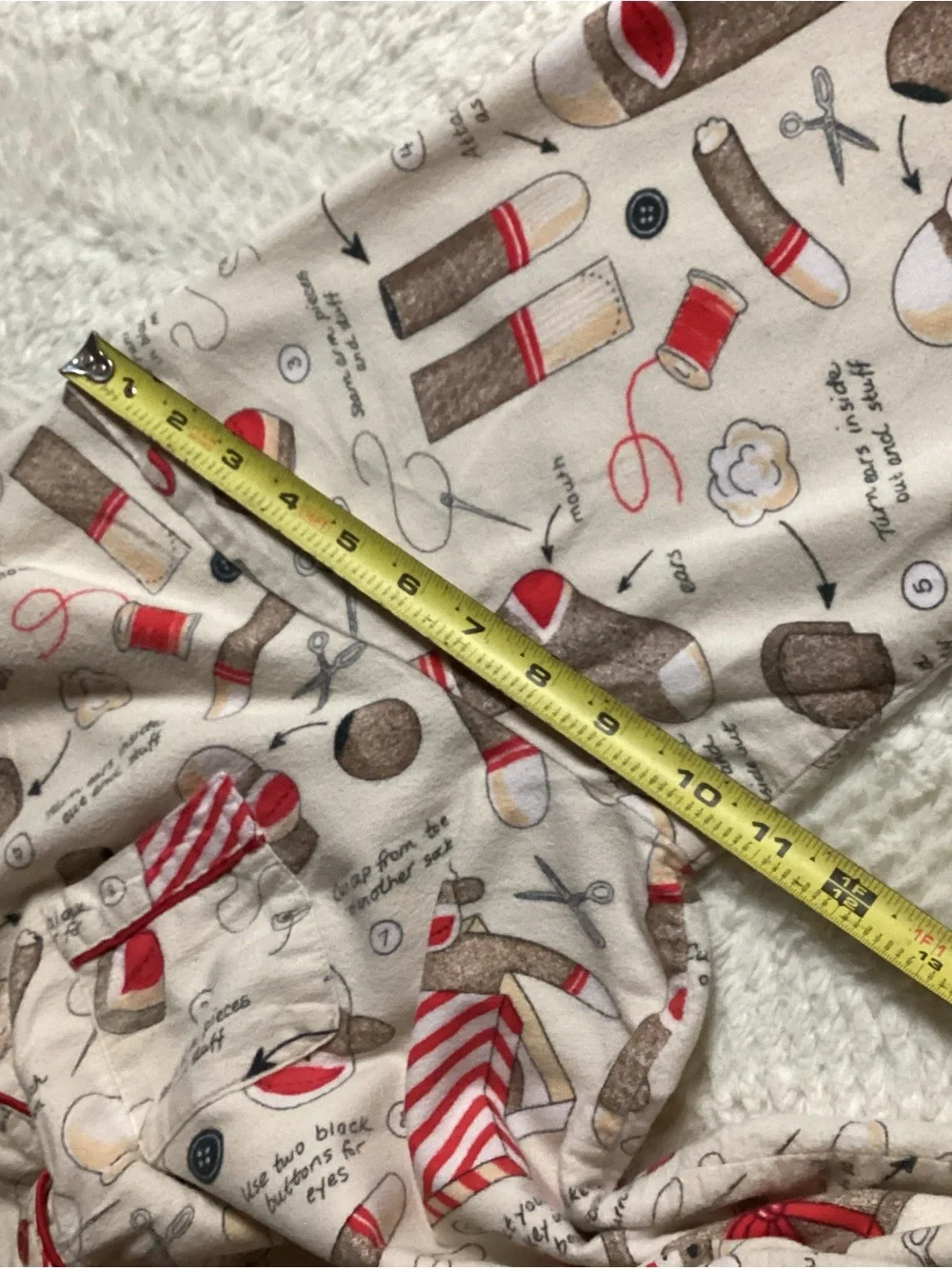 NICK & NORA HOW TO SEW A SOCK Monkey Flannel Pajama Set Sz XXL Matching Pj Set